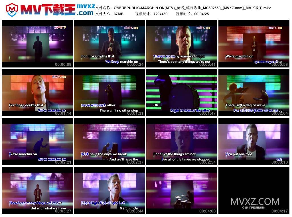 ONEREPUBLIC-MARCHIN ON(MTV)_英语_流行歌曲_MC802559